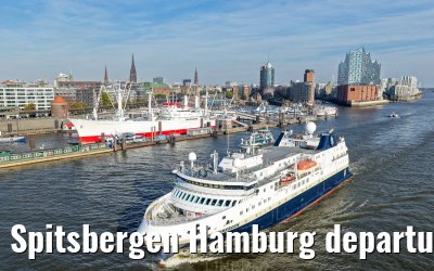 Spitsbergen Hamburg departure Elbphilharmonie and Landungsbruecken 05.10.2026