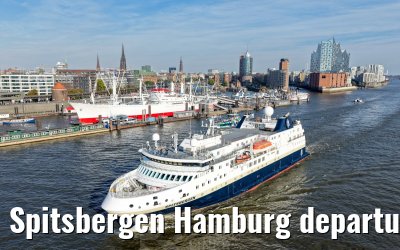 Spitsbergen Hamburg departure Elbphilharmonie and Landungsbruecken 05.10.2026