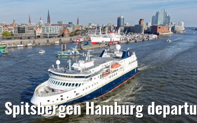 Spitsbergen Hamburg departure Elbphilharmonie and Landungsbruecken 05.10.2026