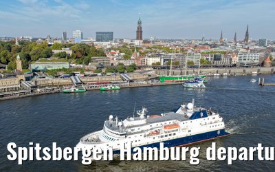 Spitsbergen Hamburg departure Elbphilharmonie and Landungsbruecken 05.10.2026