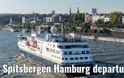 Spitsbergen Hamburg departure Elbphilharmonie and Landungsbruecken 05.10.2026