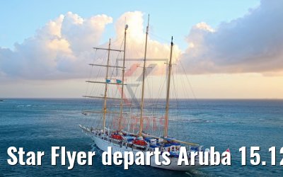 Star Flyer departs Aruba 15.12.2018  / Photo: M. Barzantny