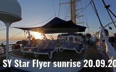 SY Star Flyer sunrise 20.09.2015