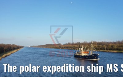 The polar expedition ship MS Stockholm 18.03.2019 Kiel Canal