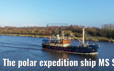 The polar expedition ship MS Stockholm 18.03.2019 Kiel Canal