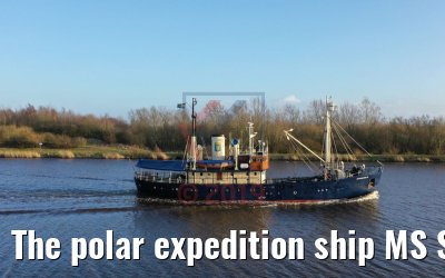 The polar expedition ship MS Stockholm 18.03.2019 Kiel Canal