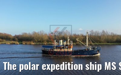 The polar expedition ship MS Stockholm 18.03.2019 Kiel Canal