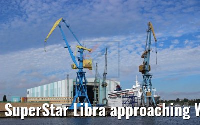 SuperStar Libra approaching Wismar 04.08.2018 (Photo: K. Kaulfuß)