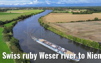 Swiss ruby Weser river to Nienburg 12.08.2023