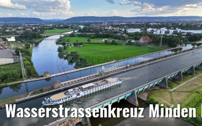 Wasserstrassenkreuz Minden MS Swiss Ruby 13.08.2023