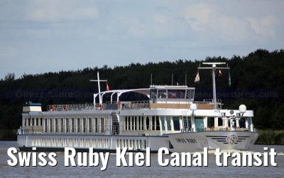 Swiss Ruby Kiel Canal transit 12. July 2014