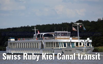 Swiss Ruby Kiel Canal transit 12. July 2014