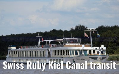 Swiss Ruby Kiel Canal transit 12. July 2014