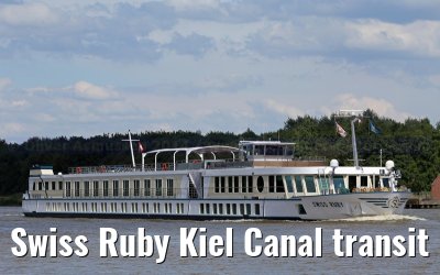 Swiss Ruby Kiel Canal transit 12. July 2014