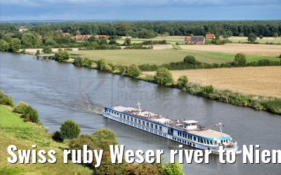 Swiss ruby Weser river to Nienburg 12.08.2023
