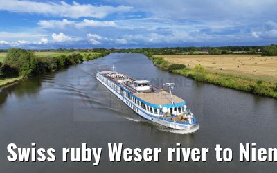 Swiss ruby Weser river to Nienburg 12.08.2023