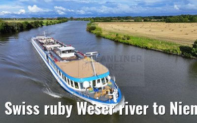 Swiss ruby Weser river to Nienburg 12.08.2023