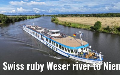 Swiss ruby Weser river to Nienburg 12.08.2023