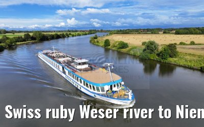 Swiss ruby Weser river to Nienburg 12.08.2023