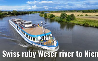 Swiss ruby Weser river to Nienburg 12.08.2023