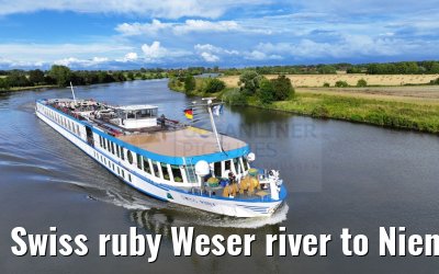 Swiss ruby Weser river to Nienburg 12.08.2023