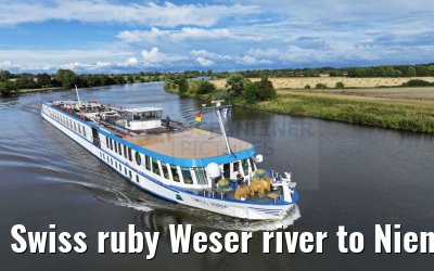 Swiss ruby Weser river to Nienburg 12.08.2023