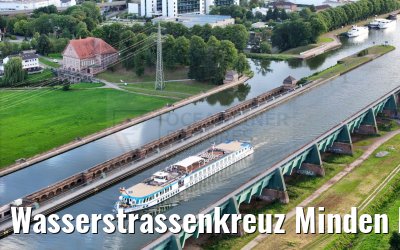 Wasserstrassenkreuz Minden MS Swiss Ruby 13.08.2023