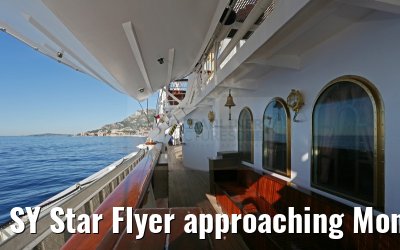 SY Star Flyer approaching Monaco 21.09.2015