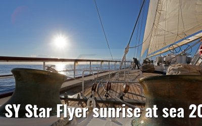 SY Star Flyer sunrise at sea 20.09.2015