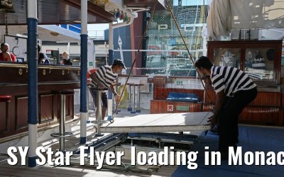 SY Star Flyer loading in Monaco 21.09.2015