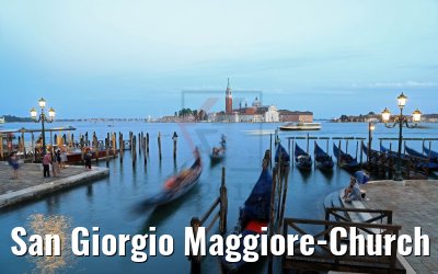 San Giorgio Maggiore-Church after sunset Venice 21.07.2018
