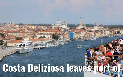 Costa Deliziosa leaves port of Venice 22.07.2018