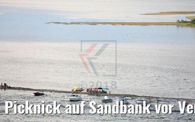 Picknick auf Sandbank vor Venedig 22.07.2018