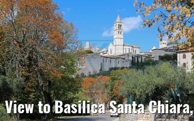 View to Basilica Santa Chiara, Assisi