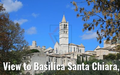 View to Basilica Santa Chiara, Assisi