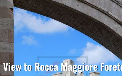 View to Rocca Maggiore Foretress, Assisi