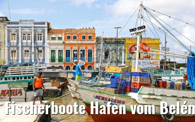 Fischerboote Hafen vom Belém, Brasilien 01.02.2018