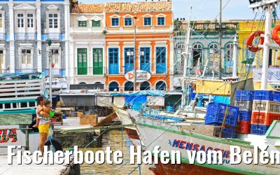 Fischerboote Hafen vom Belém, Brasilien 01.02.2018