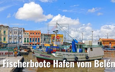 Fischerboote Hafen vom Belém, Brasilien 01.02.2018