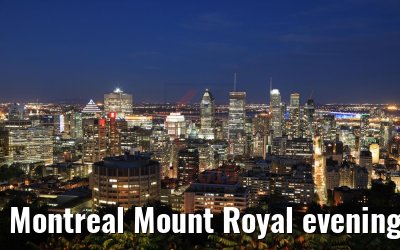 Montreal Mount Royal evening view 29.09.2019