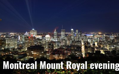 Montreal Mount Royal evening view 29.09.2019