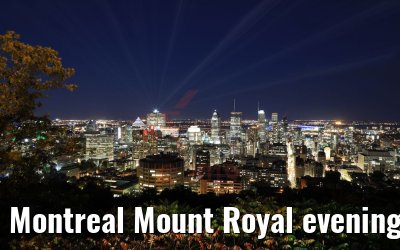 Montreal Mount Royal evening view 29.09.2019