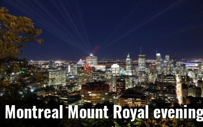 Montreal Mount Royal evening view 29.09.2019