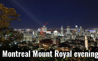 Montreal Mount Royal evening view 29.09.2019