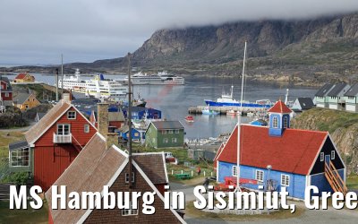 MS Hamburg in Sisimiut, Greenland