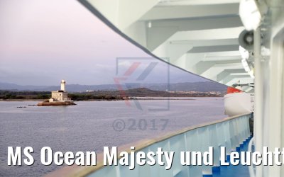 MS Ocean Majesty und Leuchtturm Olbia 09.10.2017