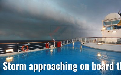 Storm approaching on board the Costa Deliziosa