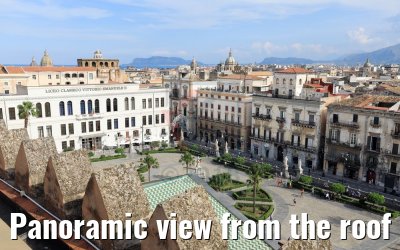 Panoramic view from the roof of the Cattedrale di Palermo