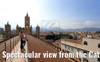 Spectacular view from the Cattedrale di Palermo Dome