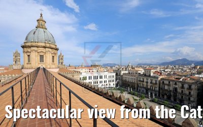 Spectacular view from the Cattedrale di Palermo Dome